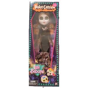 Little Bebops Catrina Day Of The Dead Dulce Doll 20" Happy Line Black Leopard